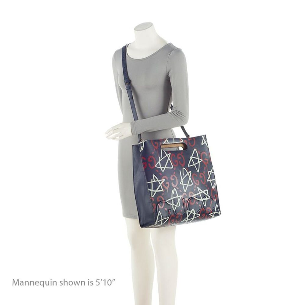 Gucci Leather Ghost Medium Tote - image 5